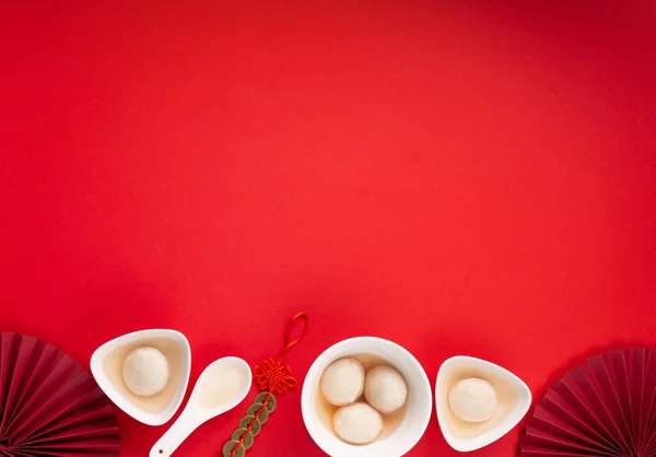 Zoete Rijst Dumplings Ballen Tang Yuan Voor Chinese Dongzhi Festival — Stockfoto