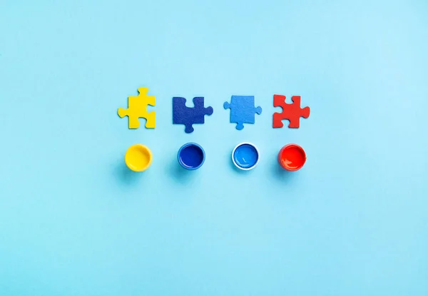 World Autism Awareness Day Month Concept Creative Design April White —  Fotos de Stock