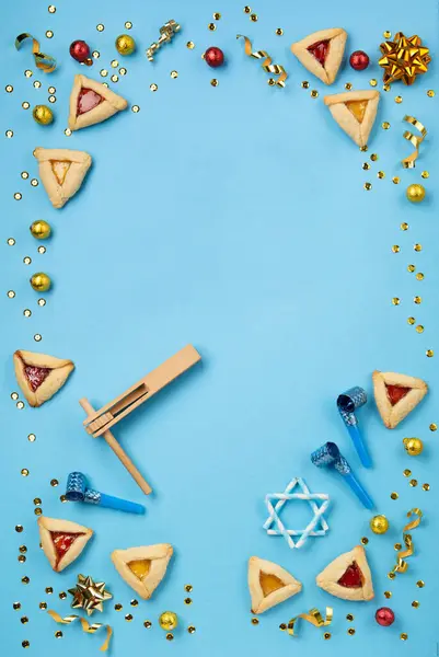 Purim Viering Joods Carnaval Vakantie Concept — Stockfoto