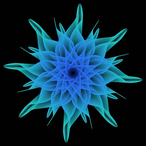 Fleur Dégradé Géométrique Élément Décoration Fleur Couleur Numérique Sur Fond — Image vectorielle
