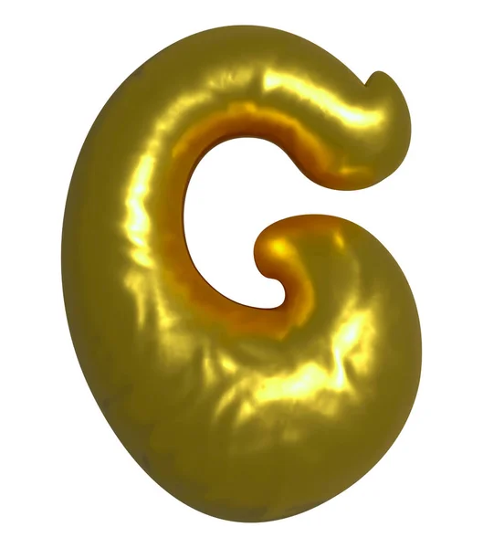 Shiny Gold Balloon Letter Capital Clipart — Stock Photo, Image