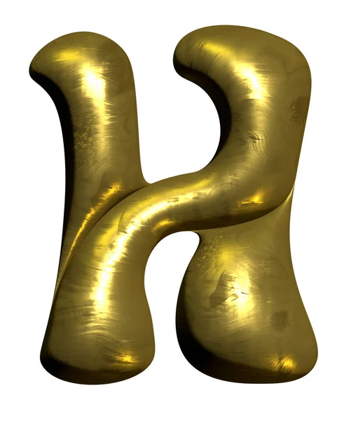 Shiny Gold Balloon Metallic Letter Capital Clipart — Stock Photo, Image