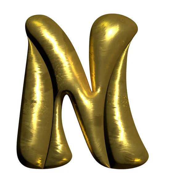 Glanzende Gouden Ballon Metalen Letter Kapitaal Clipart — Stockfoto