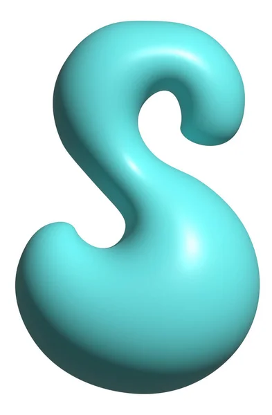 Blauer Ballon Buchstabe Großbuchstabe Alphabet Anzeigeschrift — Stockfoto