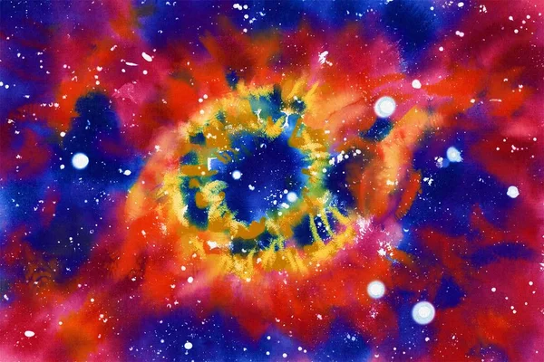 Celestial Watercolor Exploring Space Galaxies Watercolor Space Background Digital Painting — Stock Photo, Image