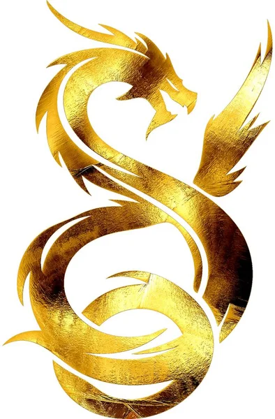 Majestic Gold Dragon - Digital Painting | Mythical Elegance.