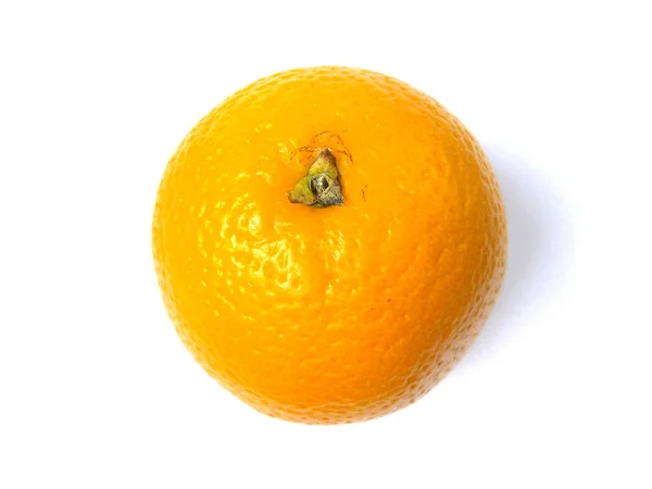 Κάτοψη Ώριμων Πορτοκαλιών Που Απομονώνονται Λευκό Φόντο — Φωτογραφία Αρχείου