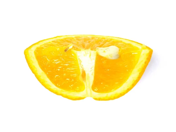 Κοντινό Πλάνο Ώριμων Πορτοκαλιών Που Απομονώνονται Λευκό Φόντο — Φωτογραφία Αρχείου