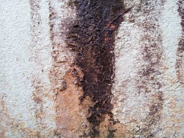 Beton duvar arkaplanındaki leke.