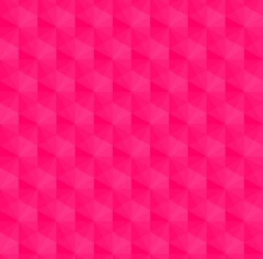 Soyut geometrik şekil dikişsiz model arkaplan vektörü. Pembe 3D küpler, elmaslar, altıgenler tekrarlanan desen.