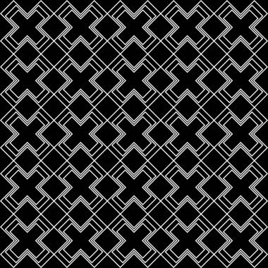 Black cross lines icon logo repeating pattern background vector. Abstract geometric shape symbol design.