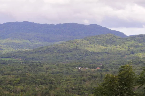 Blick Auf Die Ländliche Landwirtschaft Und Landschaft Von Sukabumi Westjava — Stockfoto