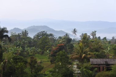 Sukabumi 'nin görkemli manzarası, Batı Java Endonezya