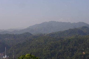 View of Rural Agricultural, Villages and landscape of Sawahlunto, West Sumatra, Indonesia