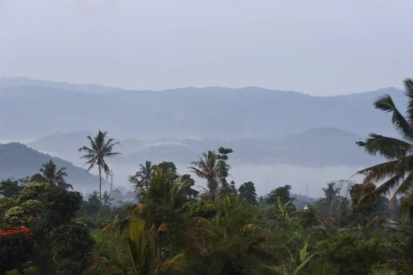 Veduta Del Maestoso Paesaggio Sukabumi Giava Occidentale Indonesia — Foto Stock