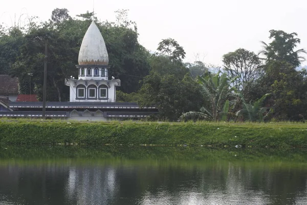 Widok Małe Jezioro Krajobraz Sukabumi Jawa Zachodnia Indonezja — Zdjęcie stockowe
