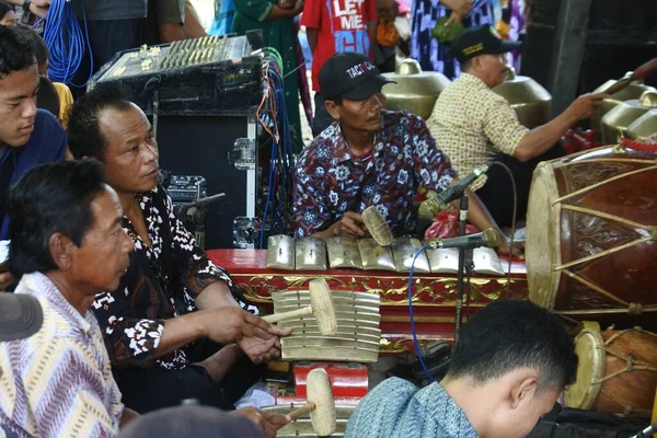Blora Merkez Java Endonezya Haziran 2022 Gedangdowo Köyünde Toplanmış Insanlar — Stok fotoğraf