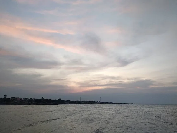 Пляж Сутінках Центральна Ява Індонезія — стокове фото