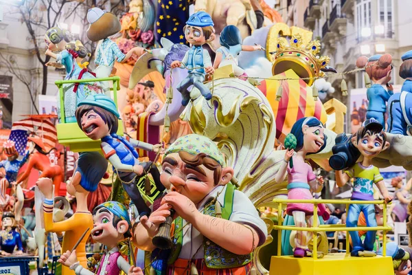 Представники Декоративних Ляльок Ручної Роботи Під Час Традиційних Свят Валенсії — стокове фото