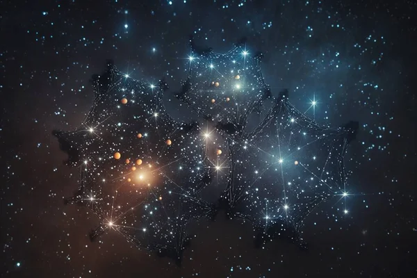 Das Tiefe Firmament Voller Sterne Astronomischer Hintergrund Stockbild