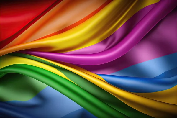 Färgglatt Designad Regnbågsflagga Med Gay Stolthet — Stockfoto