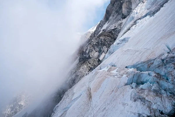 Rugged Dangerous Mountain Peaks High Alps Losing Glaciers — Photo