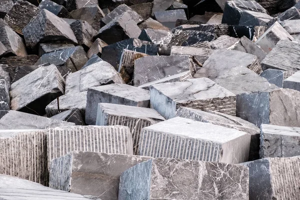 Large Granite Blocks Prevent Waves Invading Inland Due Rising Sea — Stock fotografie