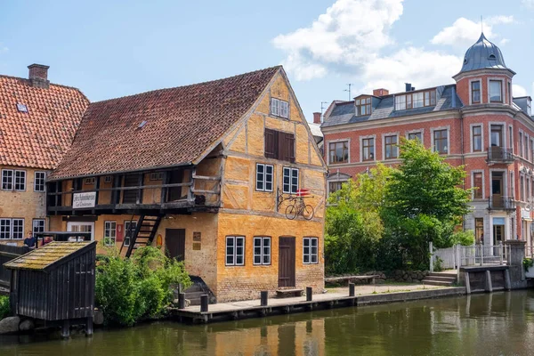 Miejskie Historyczne Tradycyjne Domy Denmark — Zdjęcie stockowe