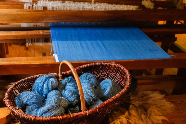 Handmade Colored Organic Wool Threads — Stock Photo, Image