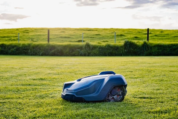 May Ireland August 2023 Robotic Automatic Lawn Mower Stock Picture