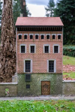 Miniature models of traditional Basque farmhouses, Spain.