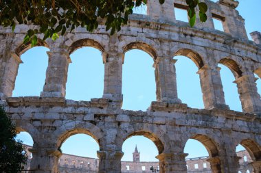 Hırvatistan 'ın Pula kentinde Roma amfitiyatrosu.