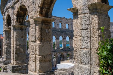 Hırvatistan 'ın Pula kentinde Roma amfitiyatrosu.