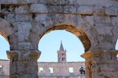 Hırvatistan 'ın Pula kentinde Roma amfitiyatrosu.