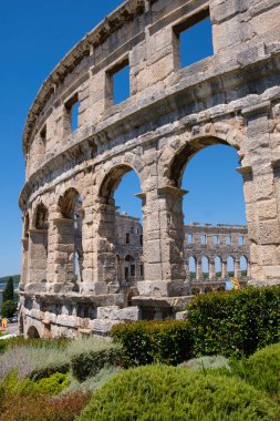 Hırvatistan 'ın Pula kentinde Roma amfitiyatrosu.