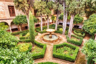 Alhambra Bahçeleri, Granada, Endülüs, İspanya   