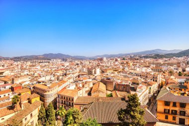 Malaga Aerial View during a Sunny Day, Andalucia, Spain  