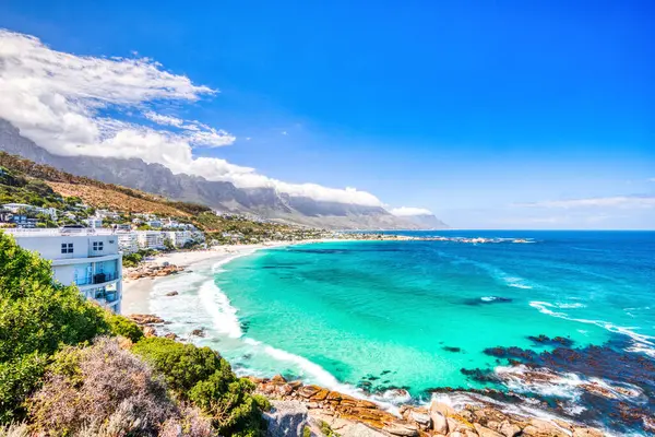Clifton Beach View Kapské Město Během Slunečného Dne Jihoafrická Republika Stock Snímky