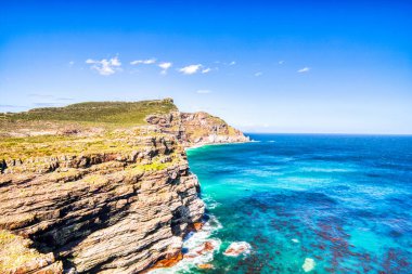 Güneşli bir günde Ümit Burnu, Cape Town, Güney Afrika  