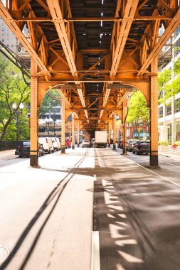Şehir merkezindeki Chicago Metro Döngüsü, Illinois 