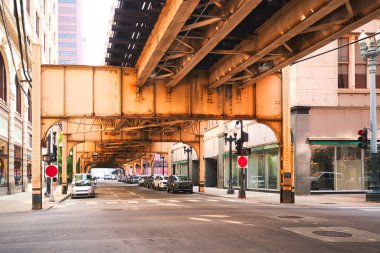 Şehir merkezindeki Chicago Metro Döngüsü, Illinois 