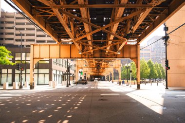 Şehir merkezindeki Chicago Metro Döngüsü, Illinois 