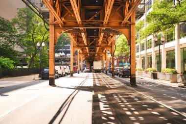Şehir merkezindeki Chicago Metro Döngüsü, Illinois 