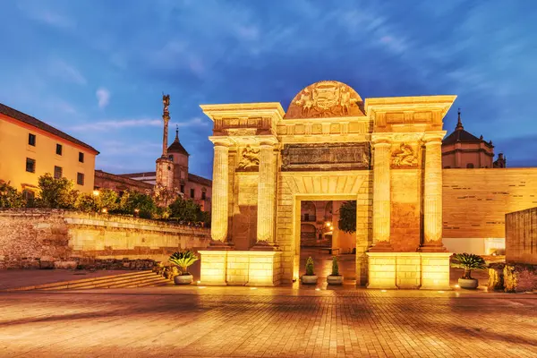 Cordoba 'daki Mezquita Katedrali ve Roma Köprüsü Sunset, Endülüs, İspanya