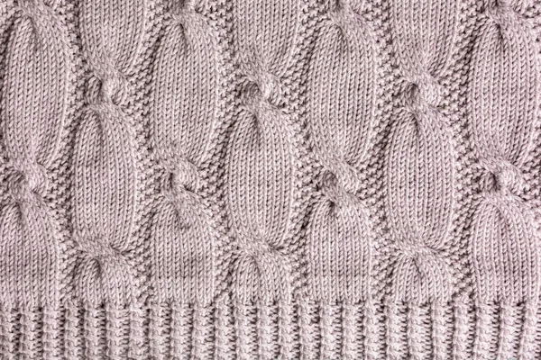 Background Knitting Pattern Sweater Cables Overhead Shot — Stock Photo, Image
