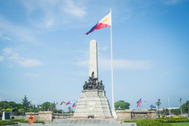 Rizal Park, Manila, Filipinler 2 Temmuz 2014: Manila, Filipinler 'deki Rizal Park Anıtı' nın arka tarafı