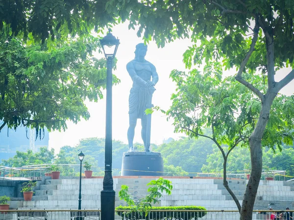 Rizal Park Manila Philippines July 2014 Lapu Lapu Monument Front — 图库照片