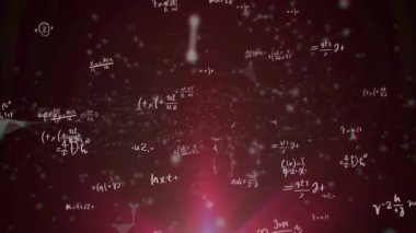 Soyut bir bilgisayar hesaplama ağı arka planı. Rastgele dağılma kriteri ve geçmişteki matematiksel denklemlerle paralel evren kavramı.  