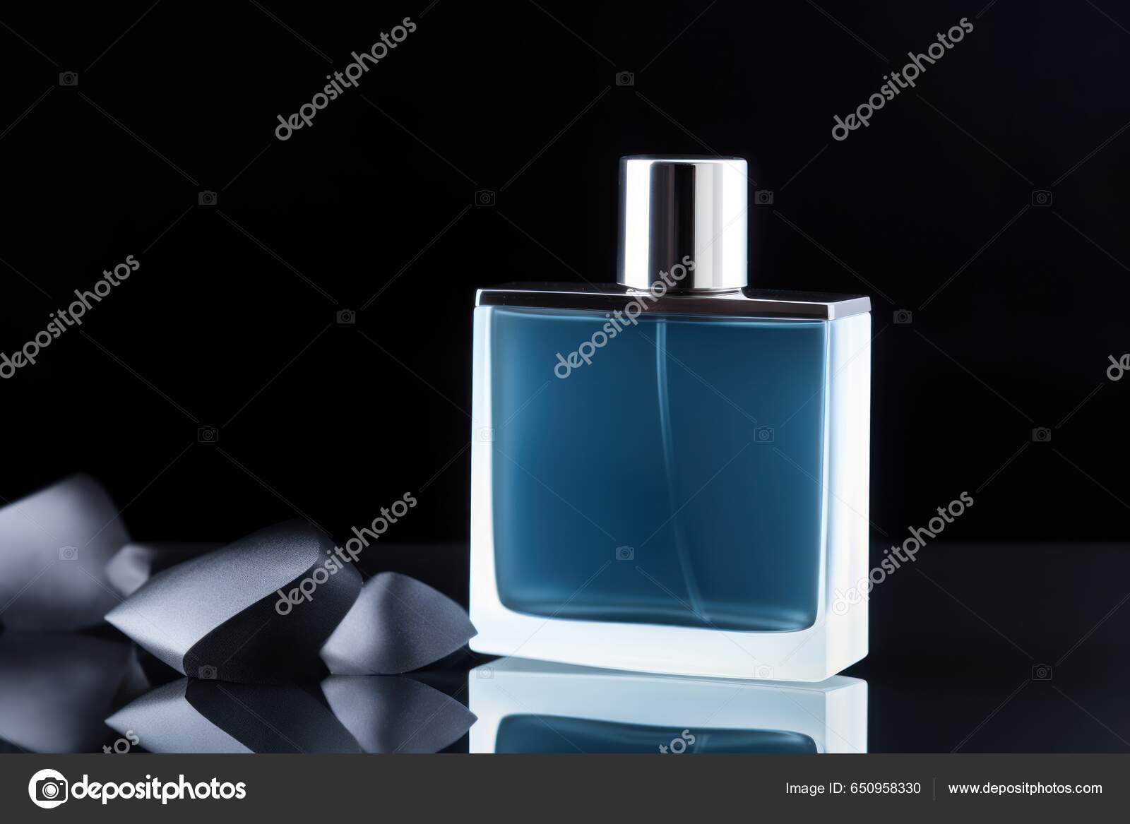Frasco Transparente Perfume Sobre Fondo Estudio Negro Presentación  Fragancias Con: fotografía de stock © Elli_Berr #650958330 | Depositphotos