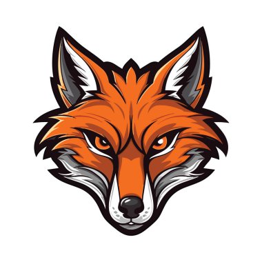 Tilki maskotu. Logo tasarımı. Tişörtlere baskı yapmak için resim.